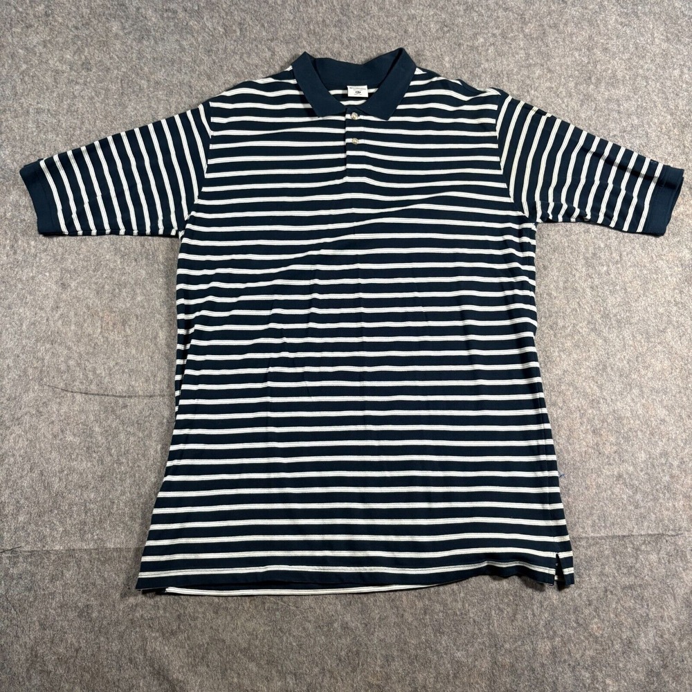 Columbia Sportswear Men's Polo Shirt Size‎ XLT Black White Stripes Short Sleeve
